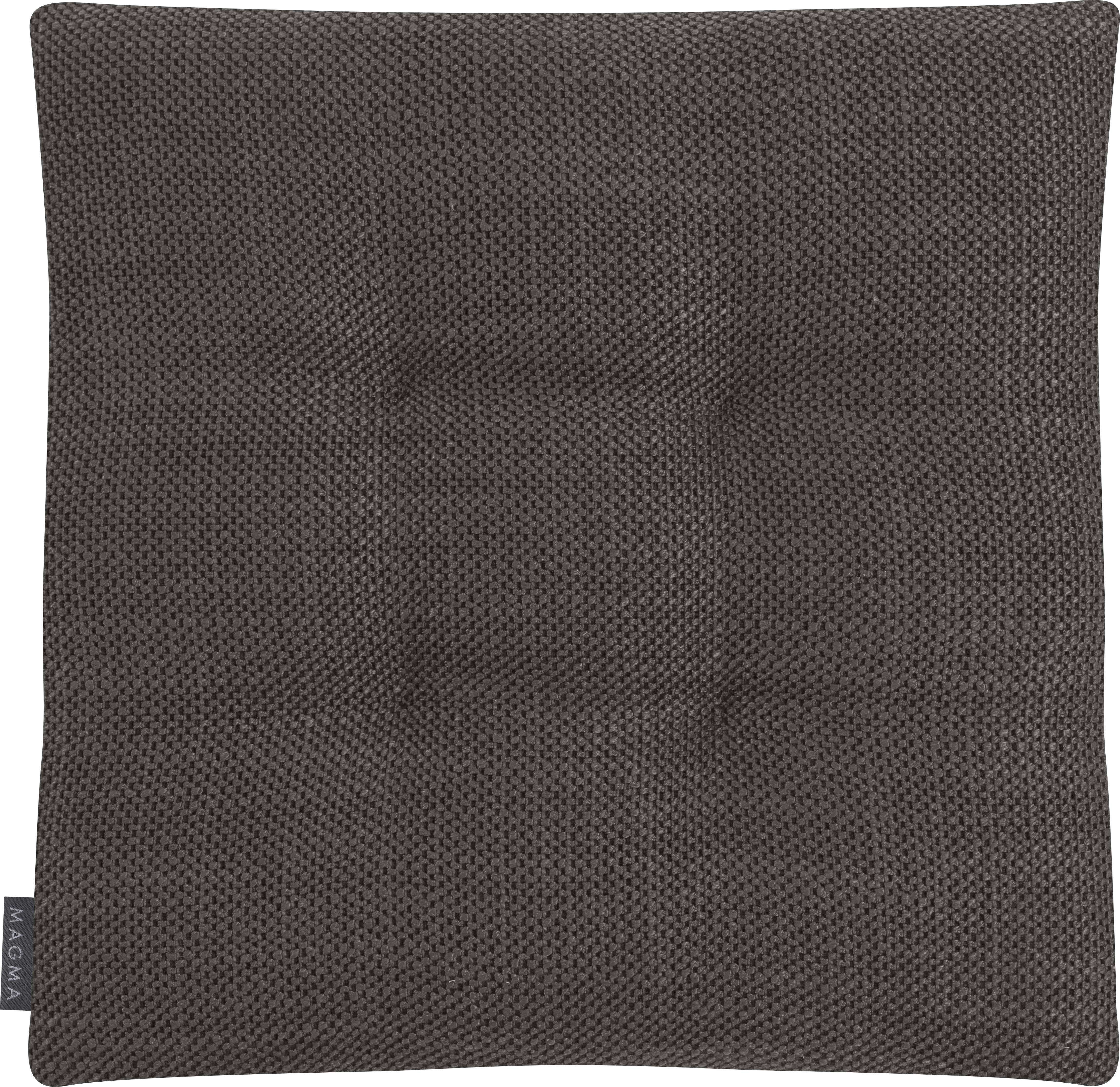 AUSTIN - Galettes de chaises carrées anthracite bi-matière-Lot de 4-42x42cm