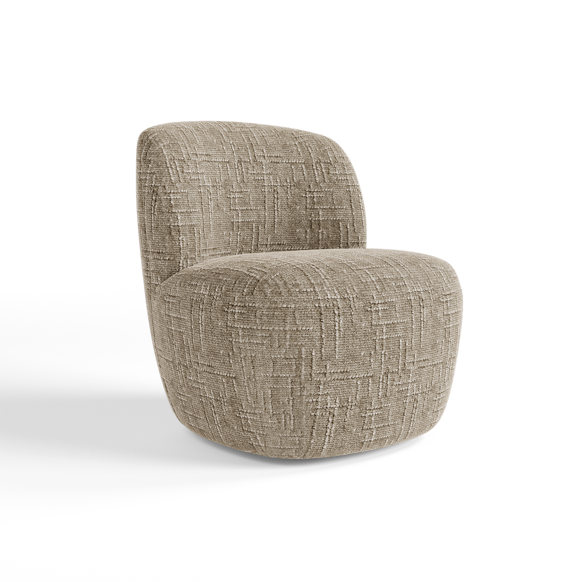 Premium Interiors - Draaibare fauteuil COMI - fluweel weefsel mol 65cm