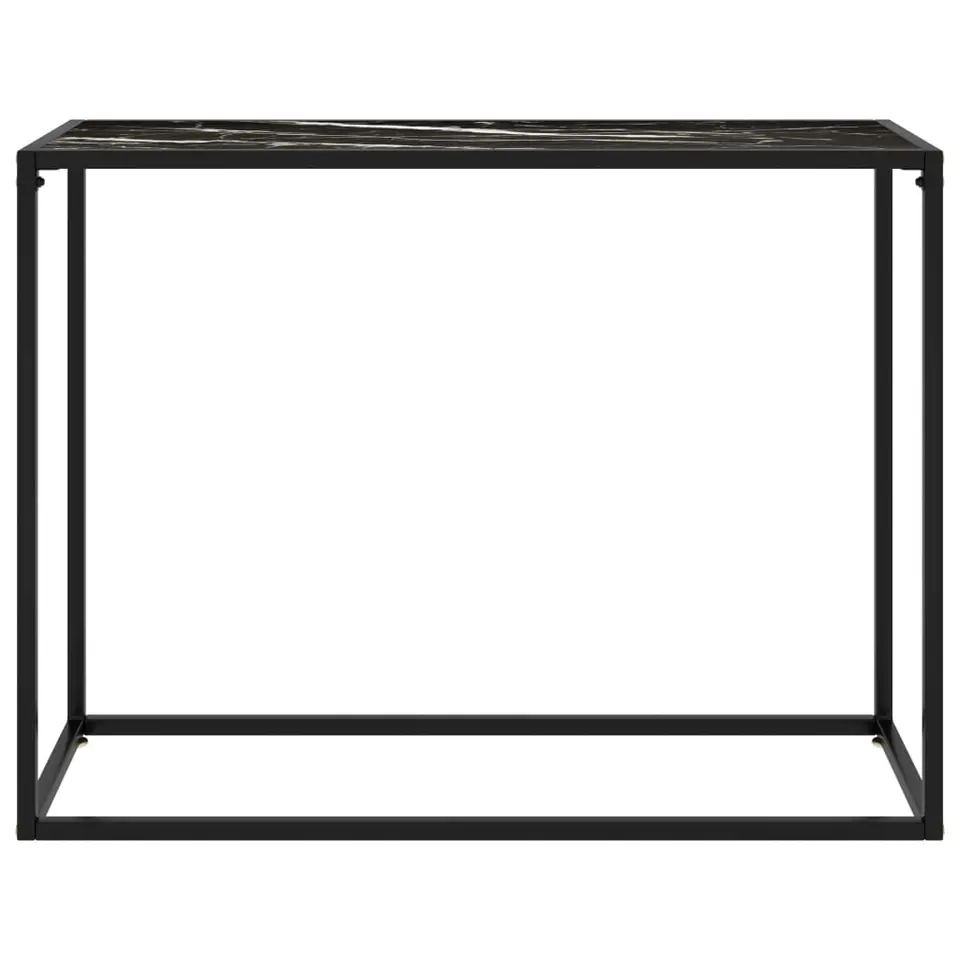 vidaXL - Wandtafel - Zwart - Glas - 100 x 35 x 75 cm