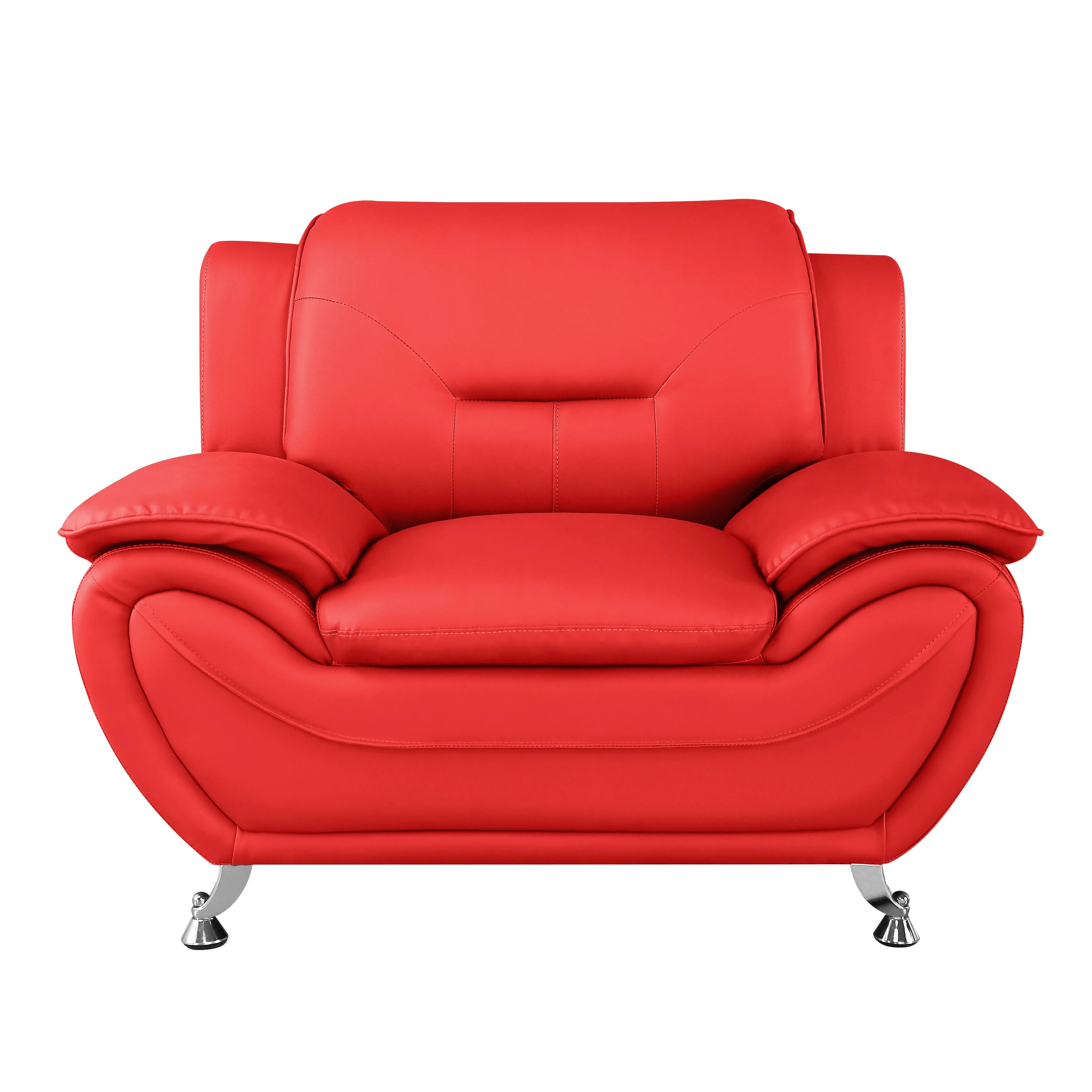 Sanuel 47.3 Wide Faux Leather Club Chair