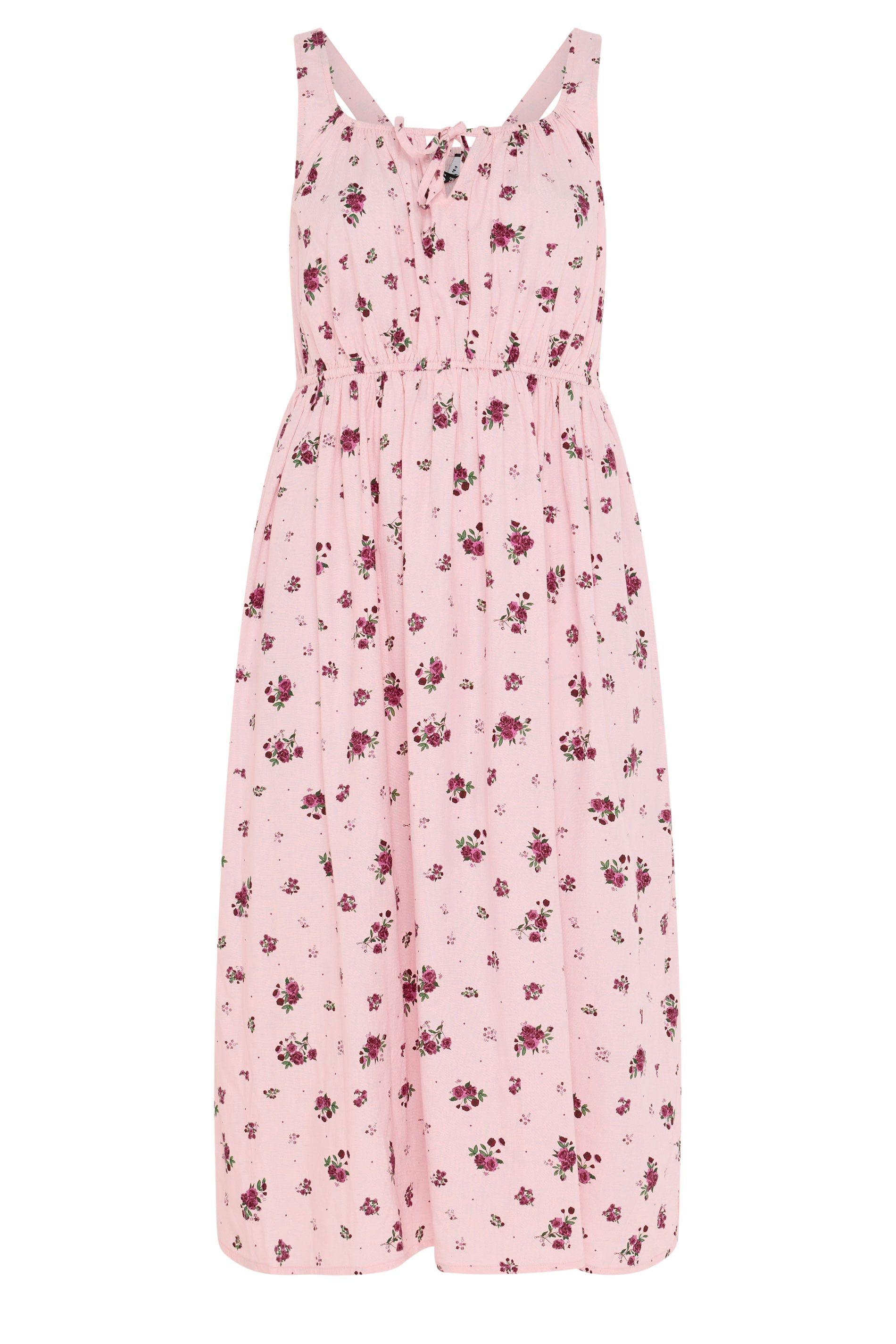 Yours Floral Linen Milkmaid Dress