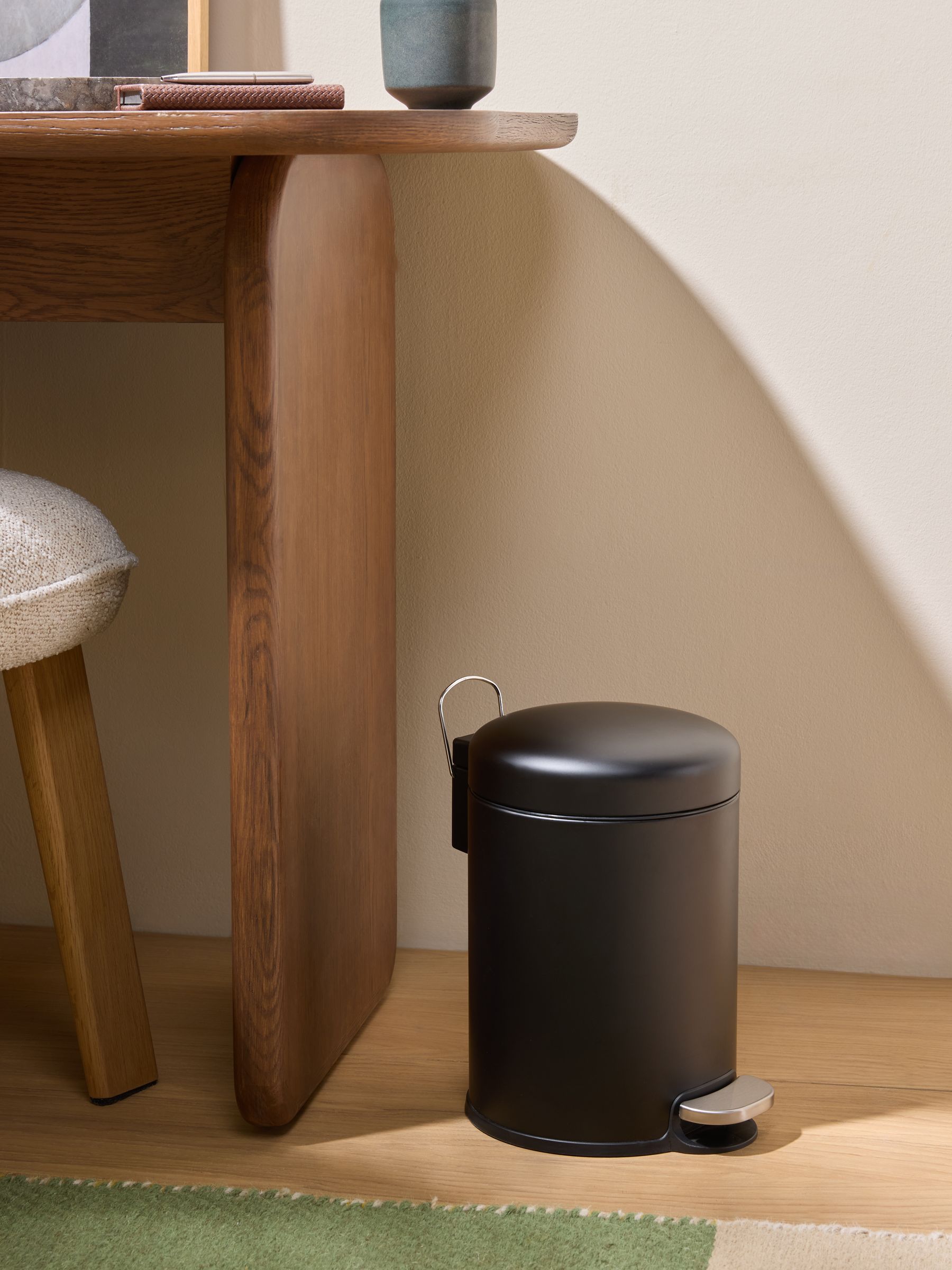 Joss 5 Litre Soft Close Pedal Bin in Black