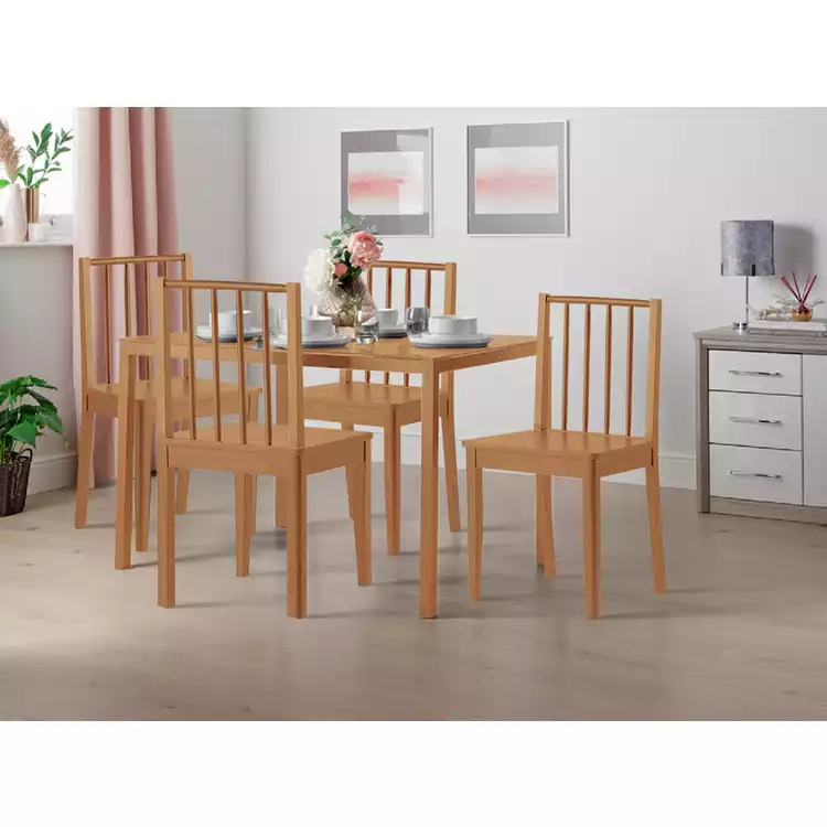 Habitat 4 Nel Solid Wood Spindle Chairs - Natural