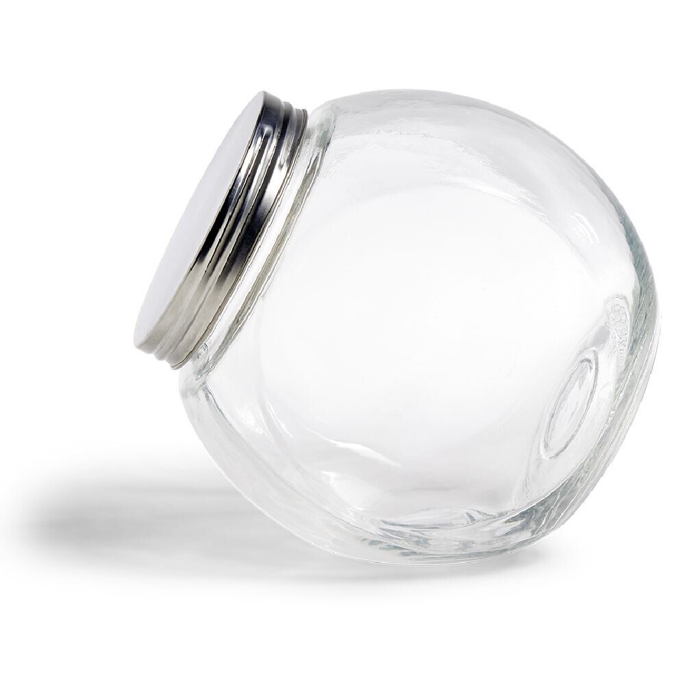 Bocal en verre transparent couvercle métal 2000ml - 17,5x12,5xH.17cm
