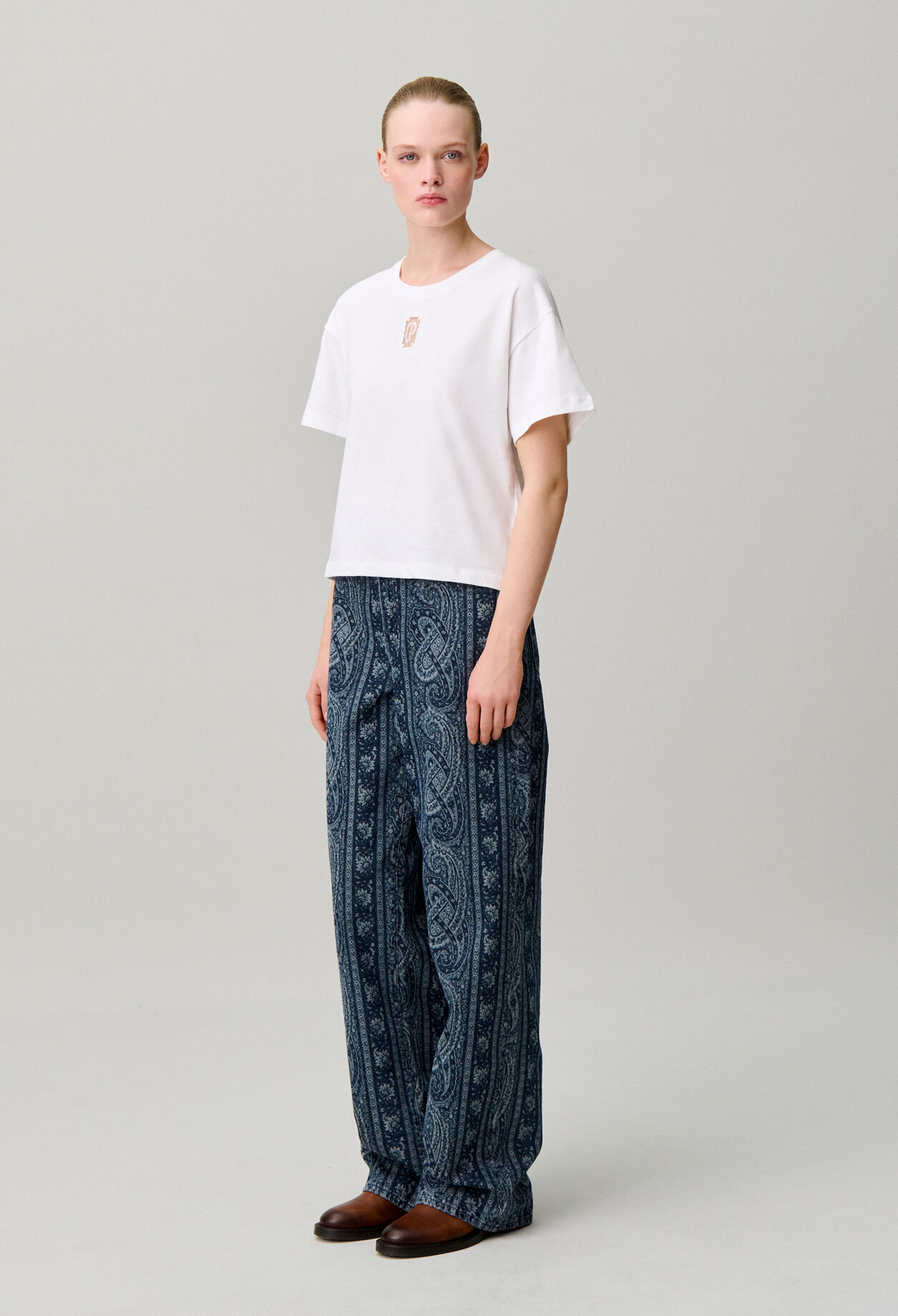 T-shirt coton large court