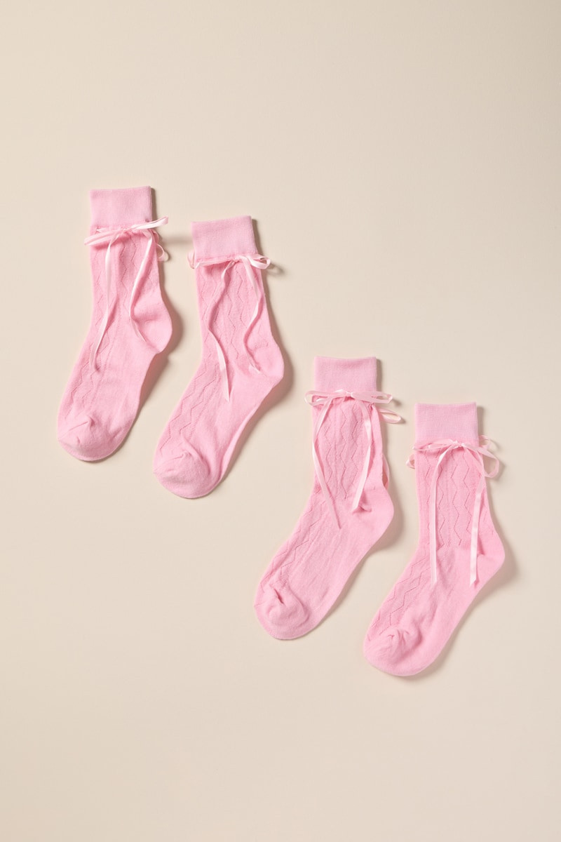 Dana Ribbon Bow Sock Set