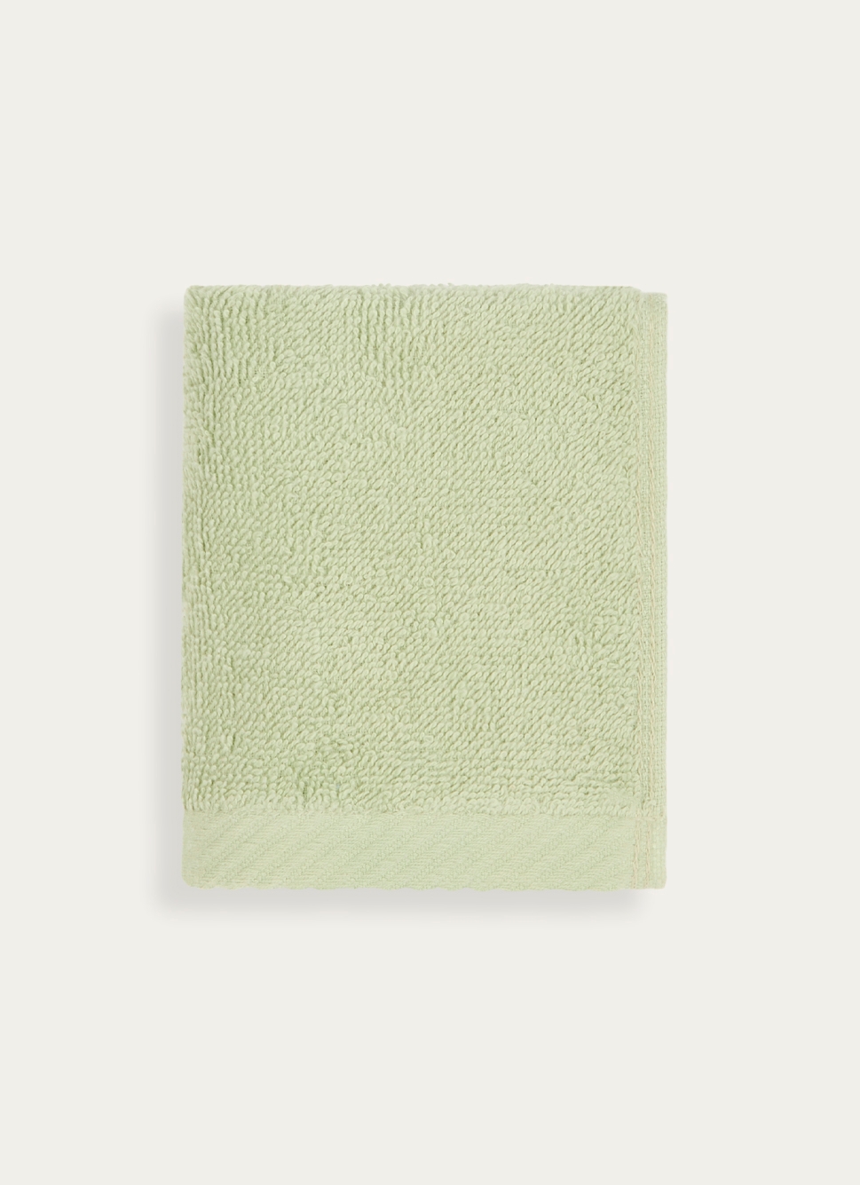 SERVIETTE INVITÉ EN COTON UNI BASIL VERT
