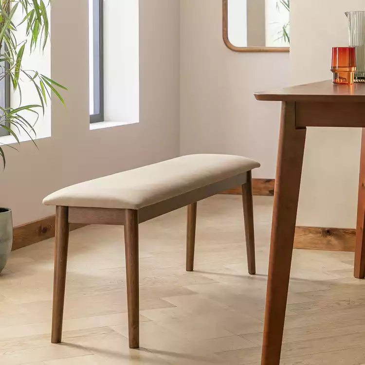 Habitat Skandi Wooden Dining Bench - Walnut