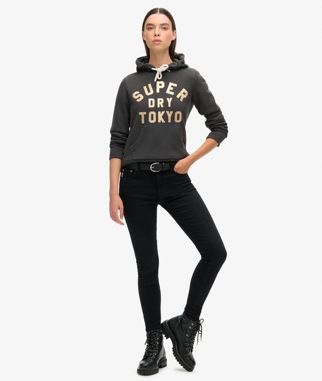 Glitter Graphic Logo Hoodie
