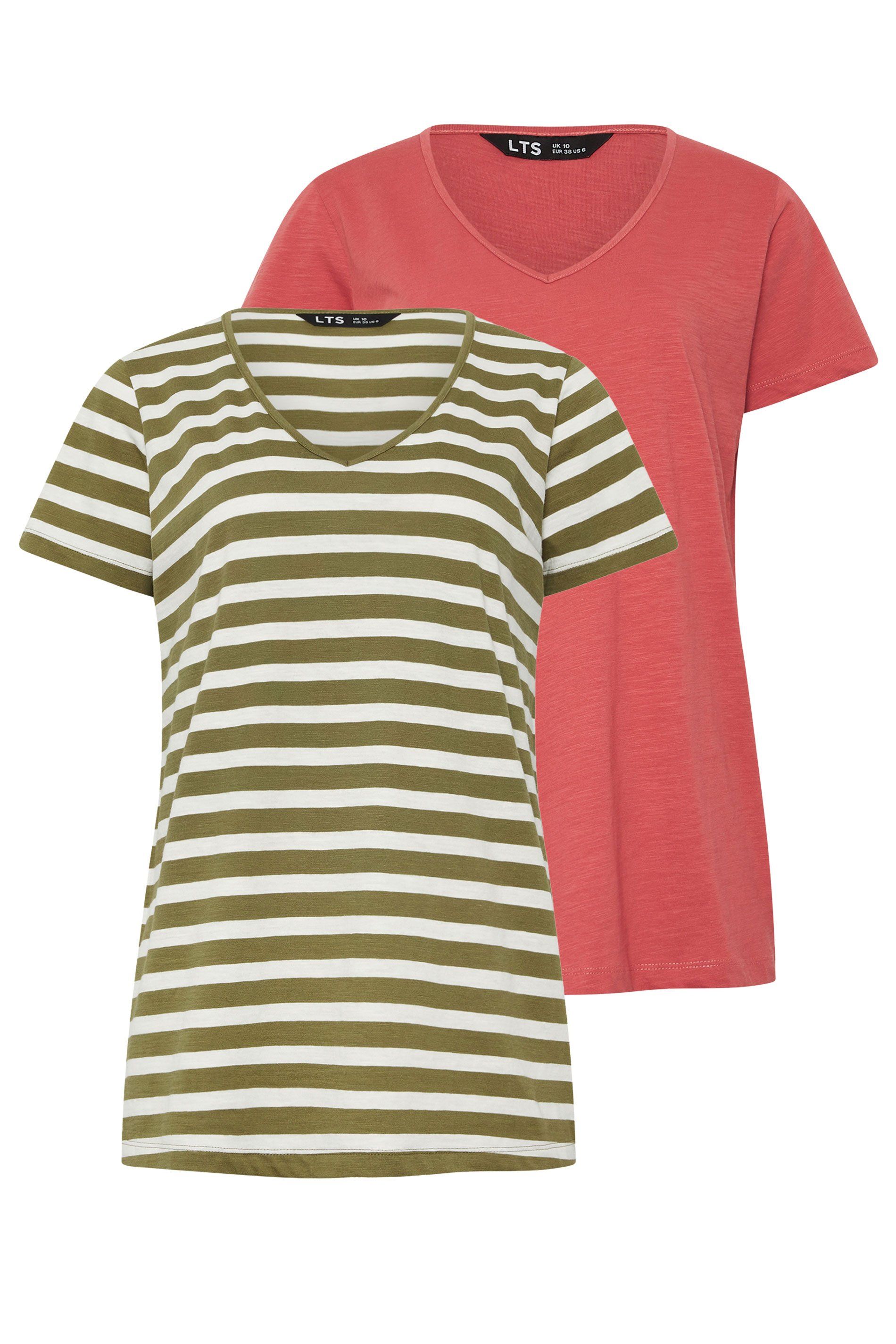 Long Tall Sally Tall 2 Pack Stripe T-Shirts
