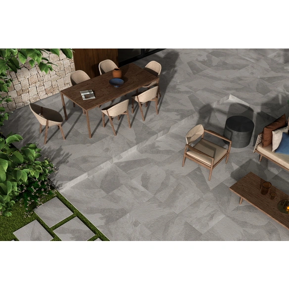 Terrassenplatte »Slate«, LxBxS: 59,5 x 59,5 x 2 cm, silber