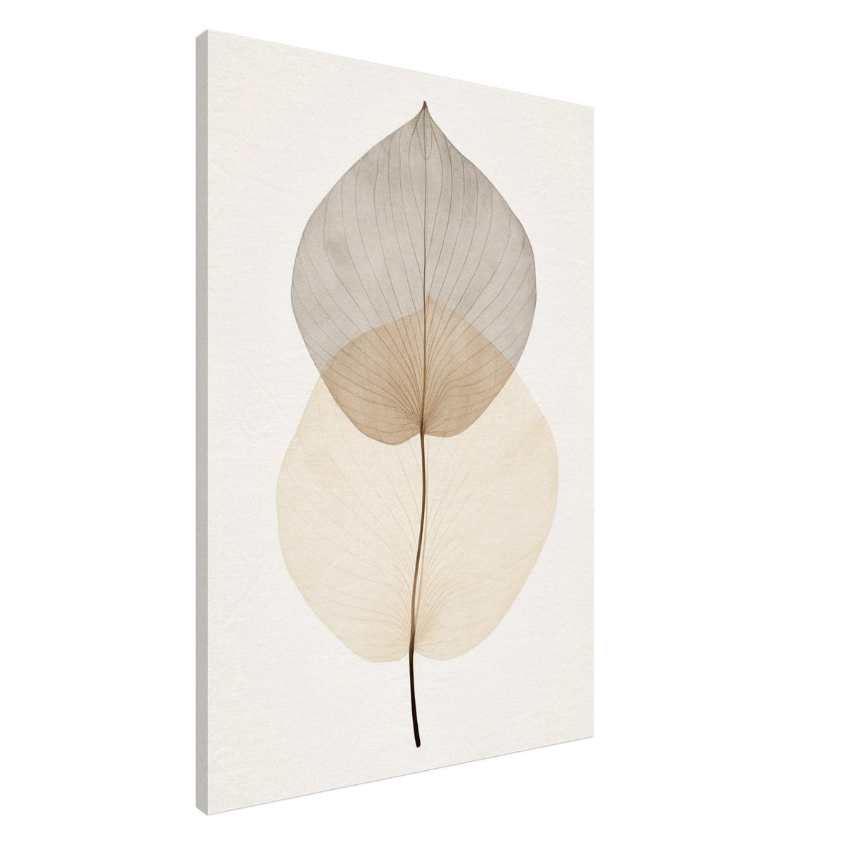 Artfulprints Canvas Japandi - Leaf canvas - 80x120 cm - beige