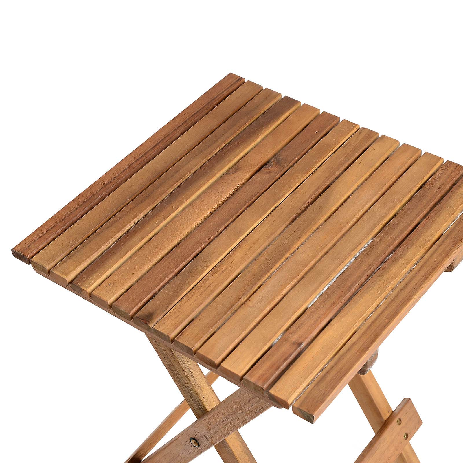 Klapp-Beistelltisch Marta aus Akazienholz Braun,B 350 x H 450 x T 350 mm