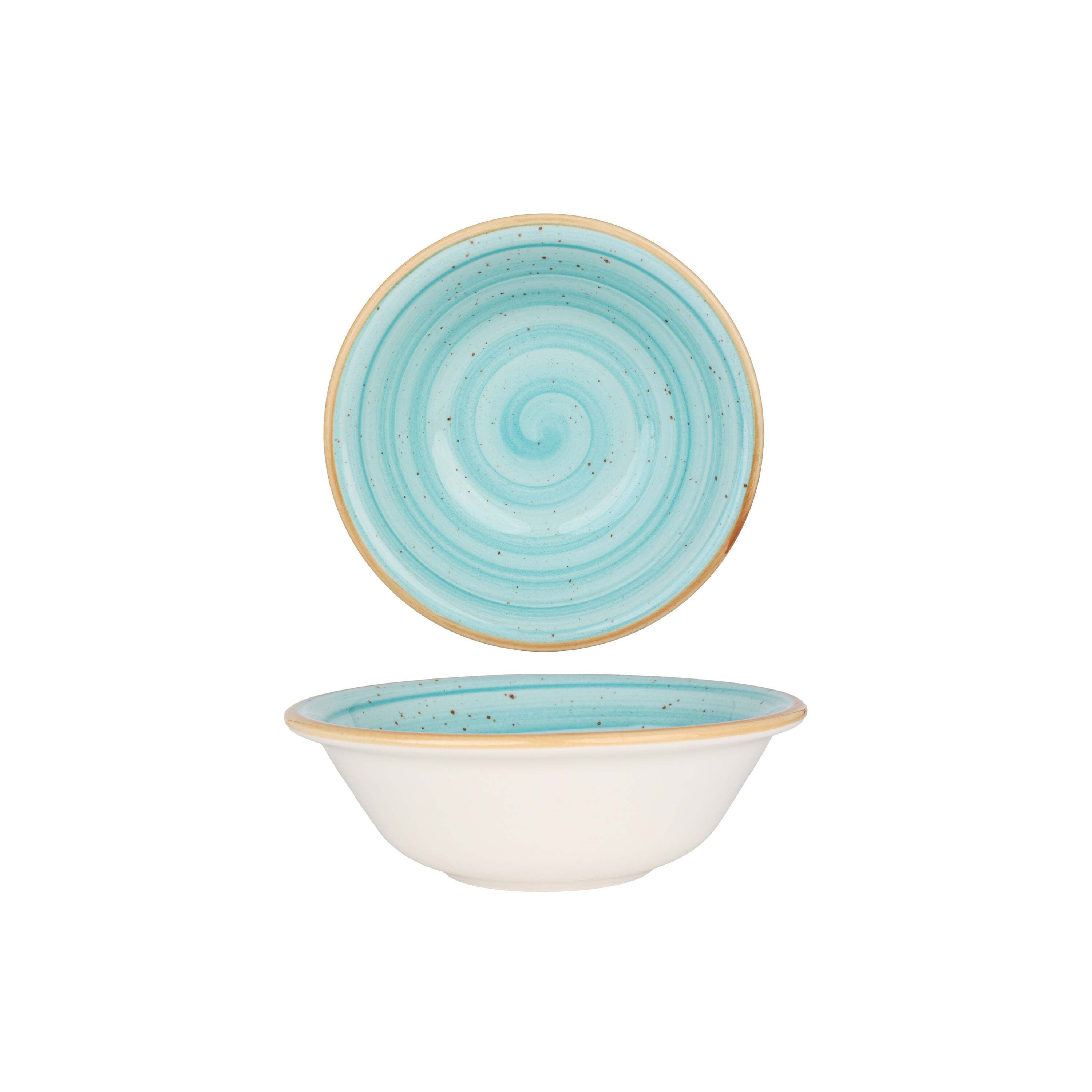 Bonna Kommetje - Aqua - Porselein - 16 cm (400 cc) - set van 6