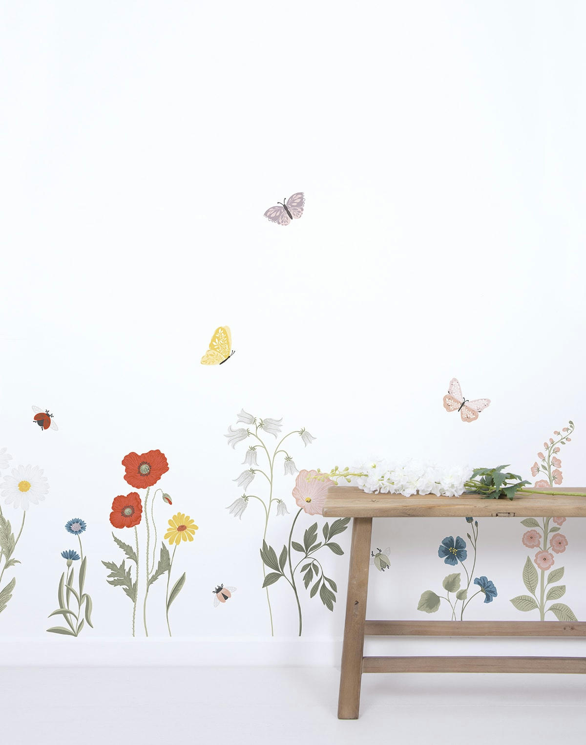 COUNTRY SIDE - Stickers fleurs sauvages en Vinyle mat Multicolore 64x130 cm