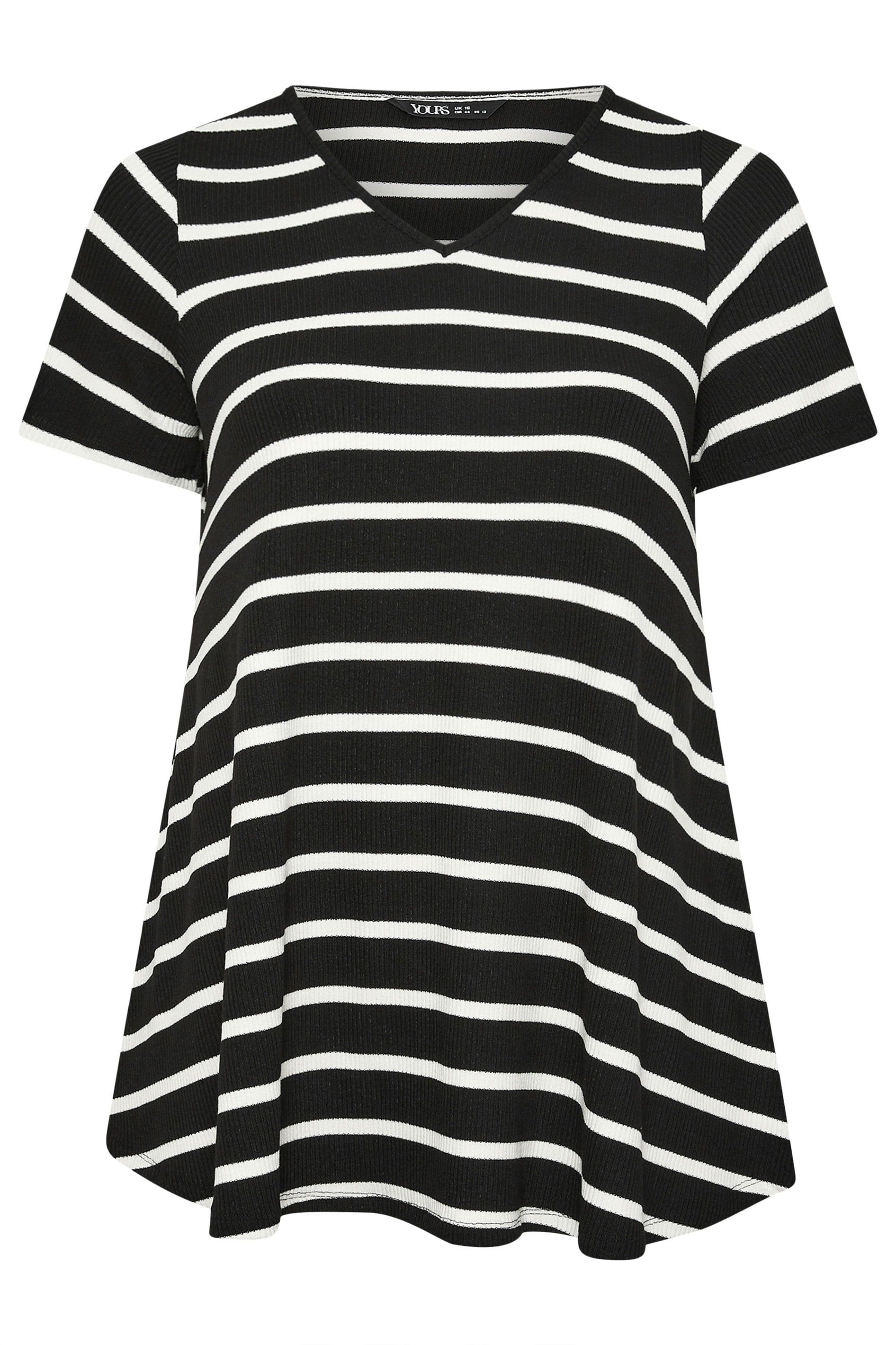 Yours V-Neckline Stripe T-Shirt