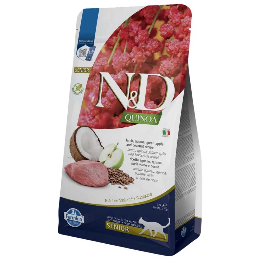 Farmina N&D Quinoa Senior Lamb Cat Food 1.5kg