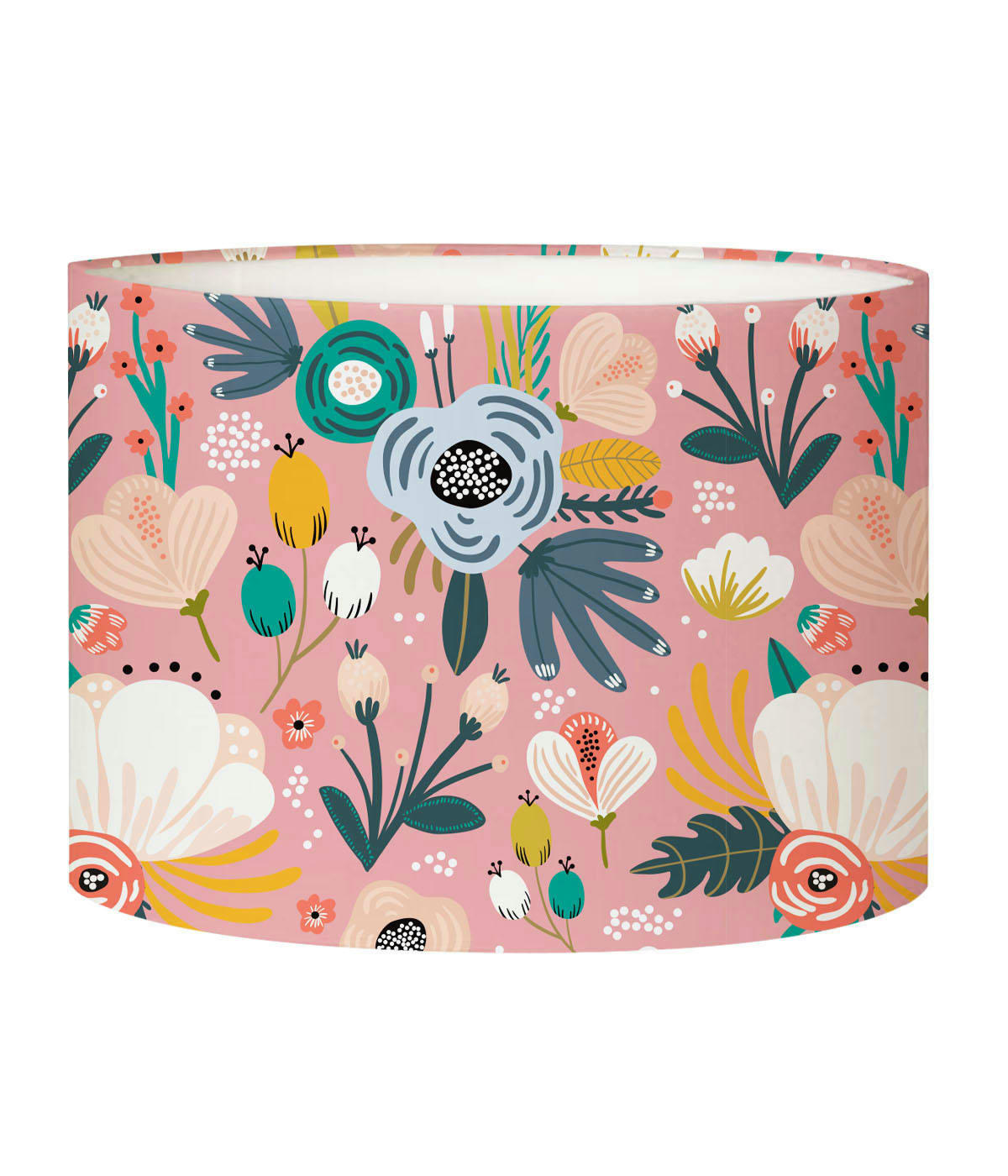 ENFANT - Abat-jour chevet enfant floral Rose doux D: 25 x H: 20