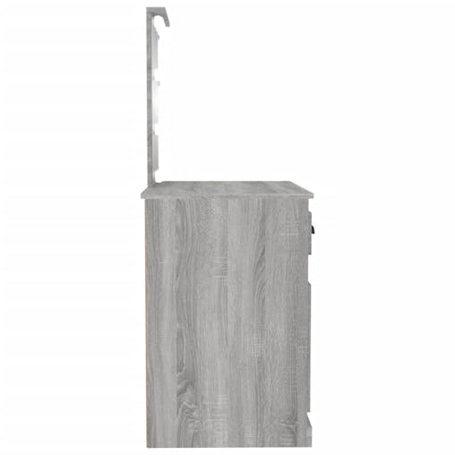 NNEVL Dressing Table with LED Grey Sonoma 90x50x132.5 cm Engineered Wood