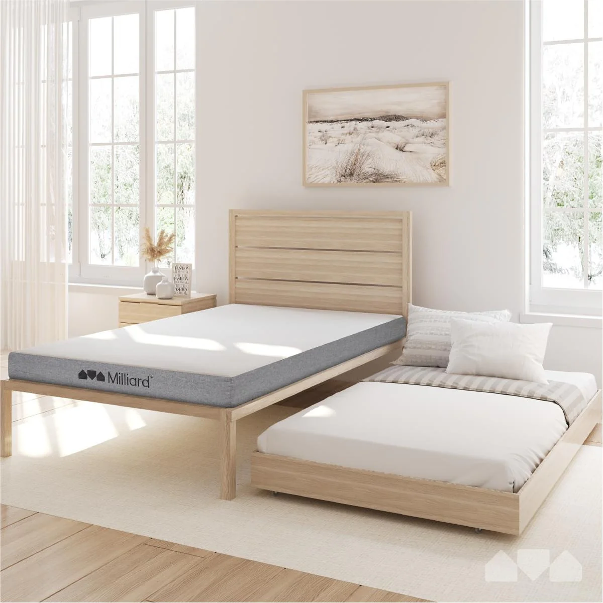 Milliard 5 in. Memory Foam Mattress - for Bunk Bed, Daybed, Trundle or Folding Bed Replacement (Twin)
