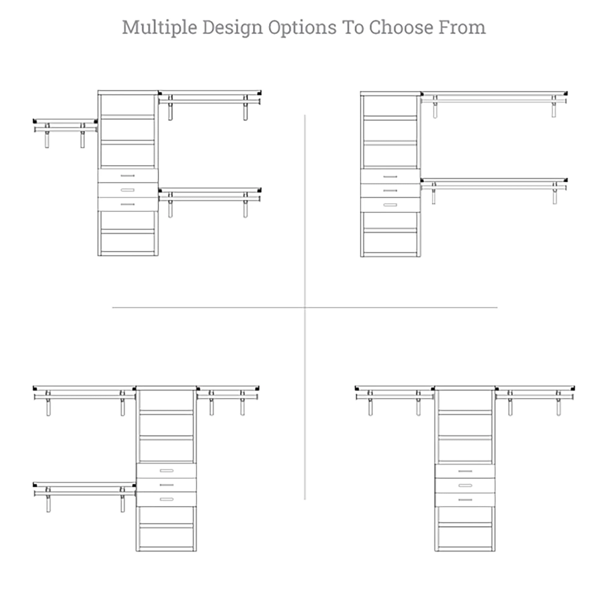 John Louis Home Solid Wood Reach-In Closet System with 3-Drawers Red Mahogany