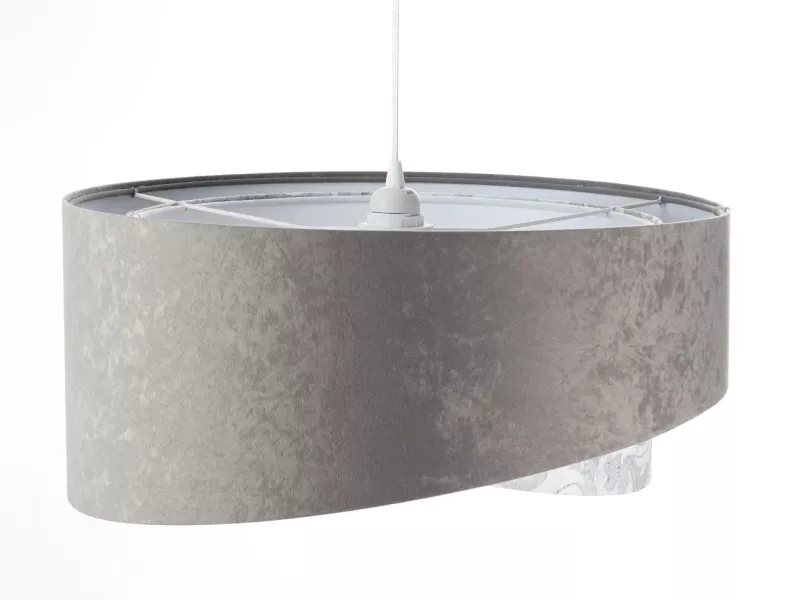 Lampa wisząca ALBIT szara/biała