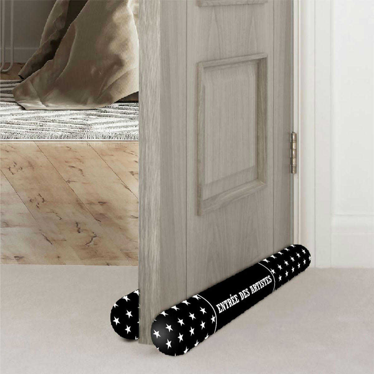 - Coussin de porte double noir