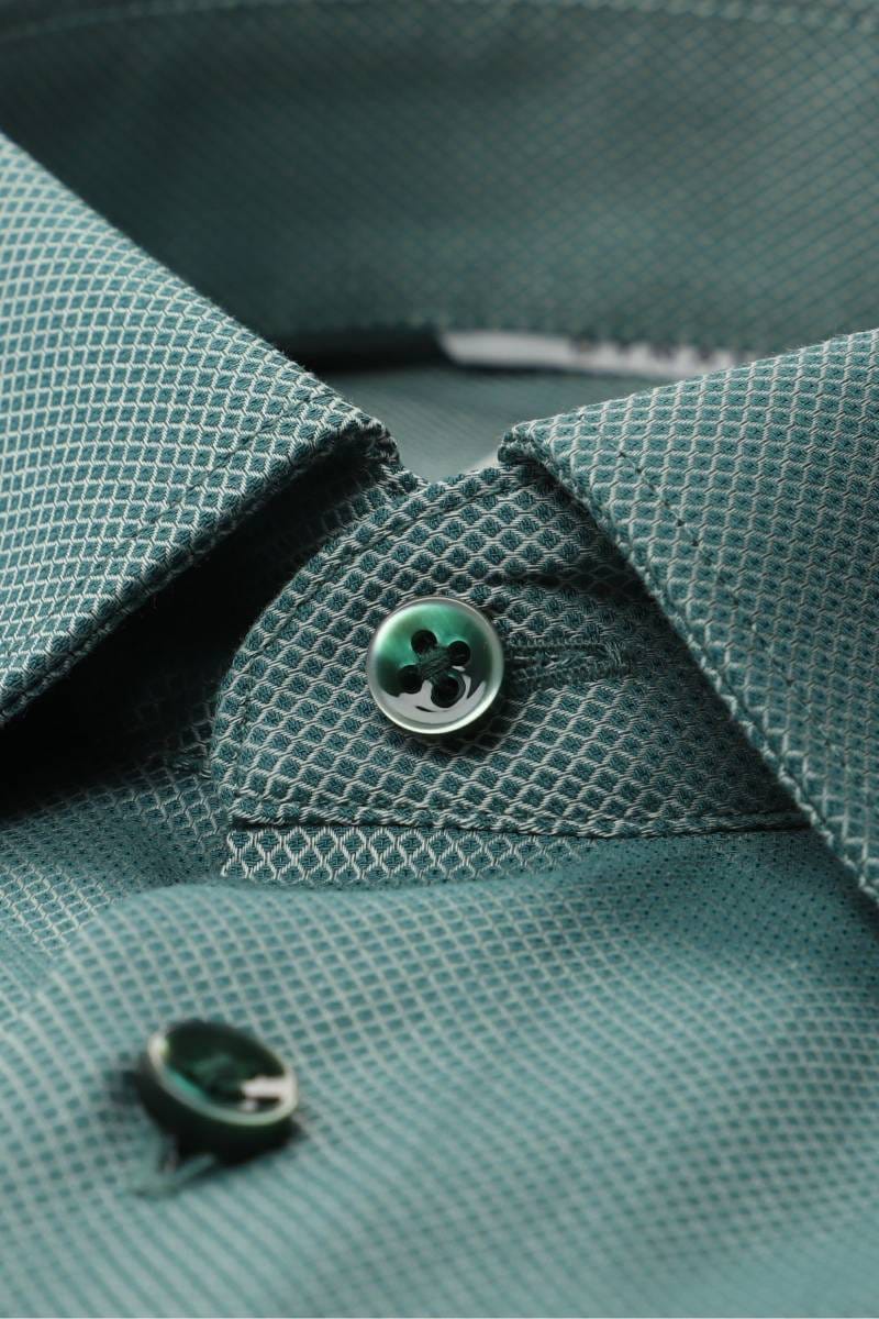 ETERNA Dynamic Cotton Slim Fit Hemd grün, Strukturiert