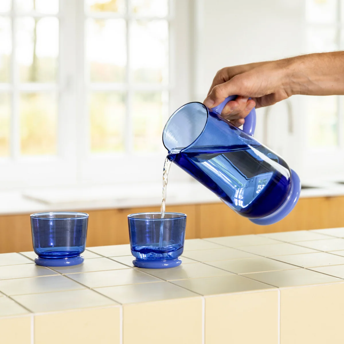 &klevering - Dew Karaffe 1 L, blue
