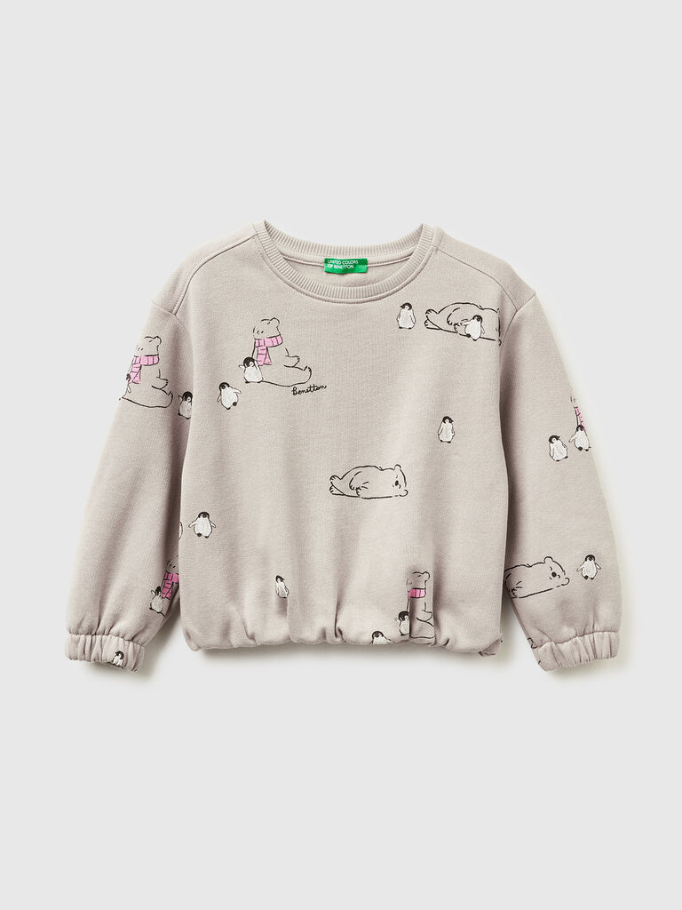 Sweatshirt with animal print