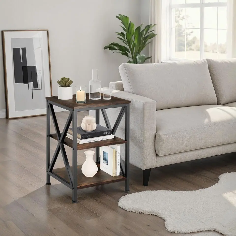 tectake Bijzettafel Nottingham 40,5x40,5x60,5cm