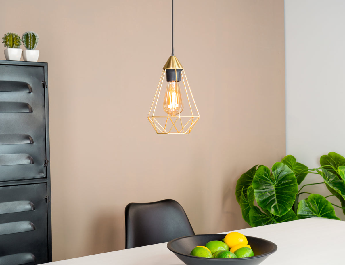 EGLO hanglamp Tarbes - e27 - ø 17,5 cm - goud