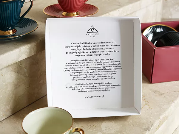 Filiżanka ze spodkiem 0,25 L / 15 cm Chodzież - Dalia Obsydian GZ07