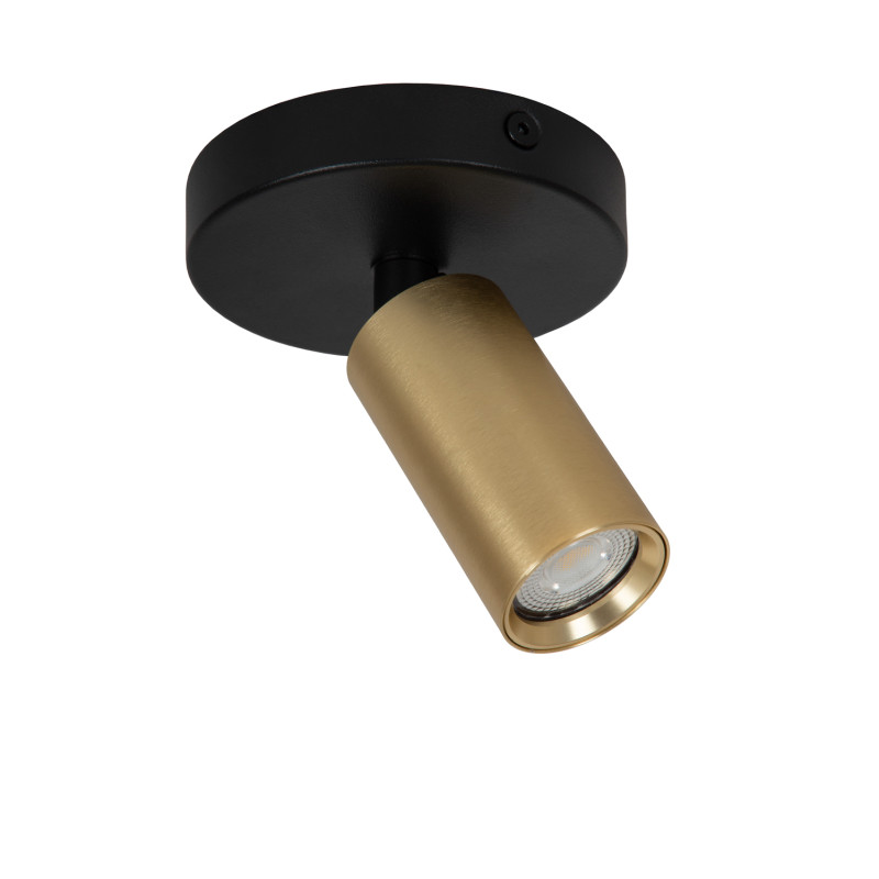 Spot Ritmo noir et or GU10 35 W LUCIDE