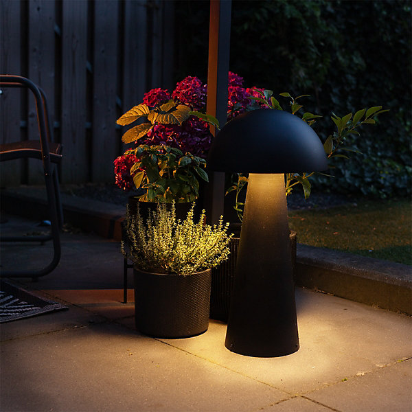 Lampadaire d'extérieur noir 65 cm - Mushroom
