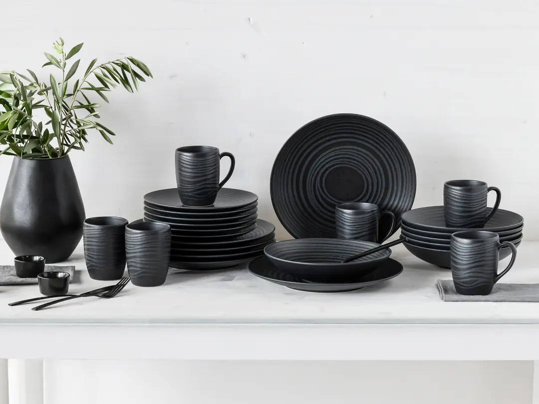 Geschirrset 24-teilig Lava Stone