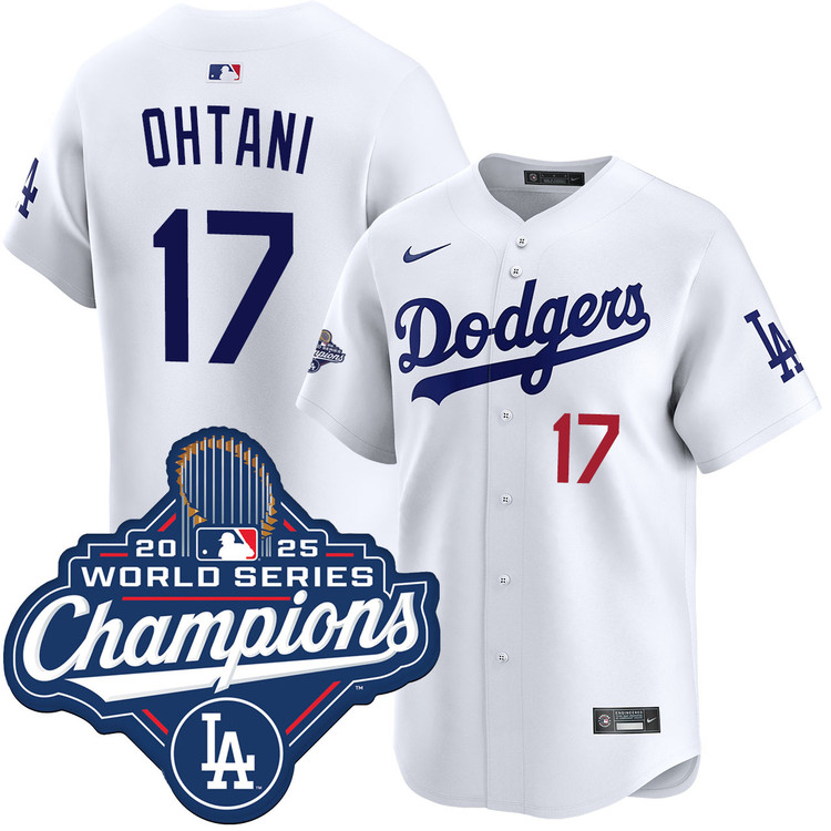 Shohei Ohtani Los Angeles Dodgers Nike 2025  World Series Champions Limited Jersey - White