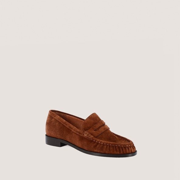 Mocassins à bouts rondsen croute cognac | DELICE