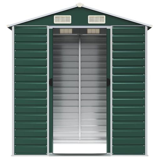 NNEVL Garden Shed Green 191x130x198 cm Galvanised Steel