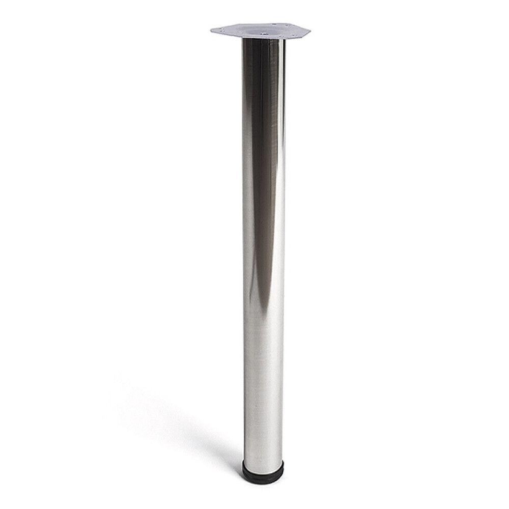 MØBELBEN REI STÅL Ø60X710MM NIKKEL