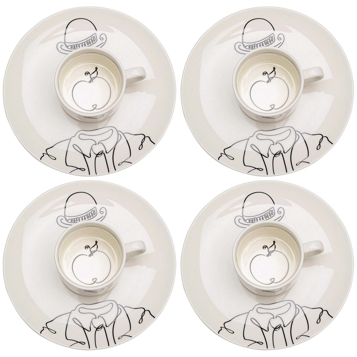 Kare Design Koffiekoppen Favola apple (4/set)