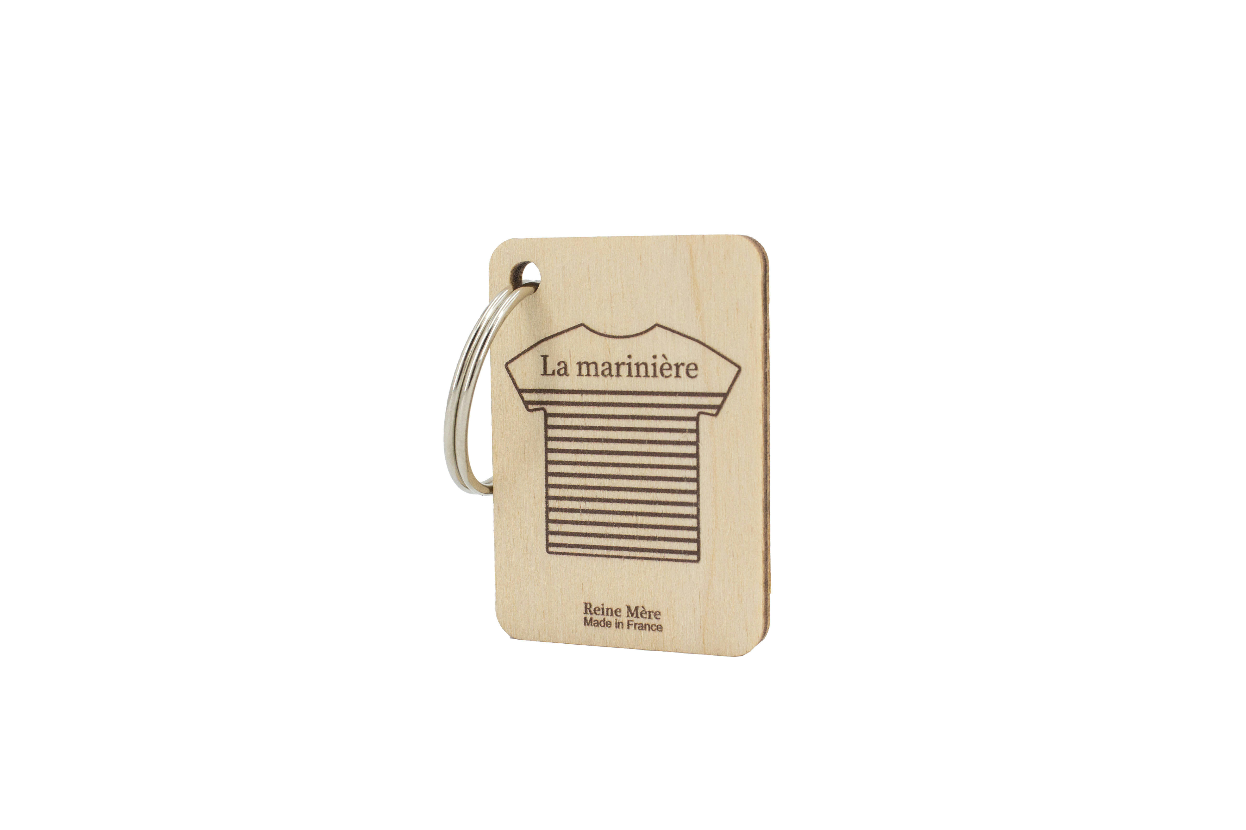 marinière - Porte-clés en bois de bouleau made in france