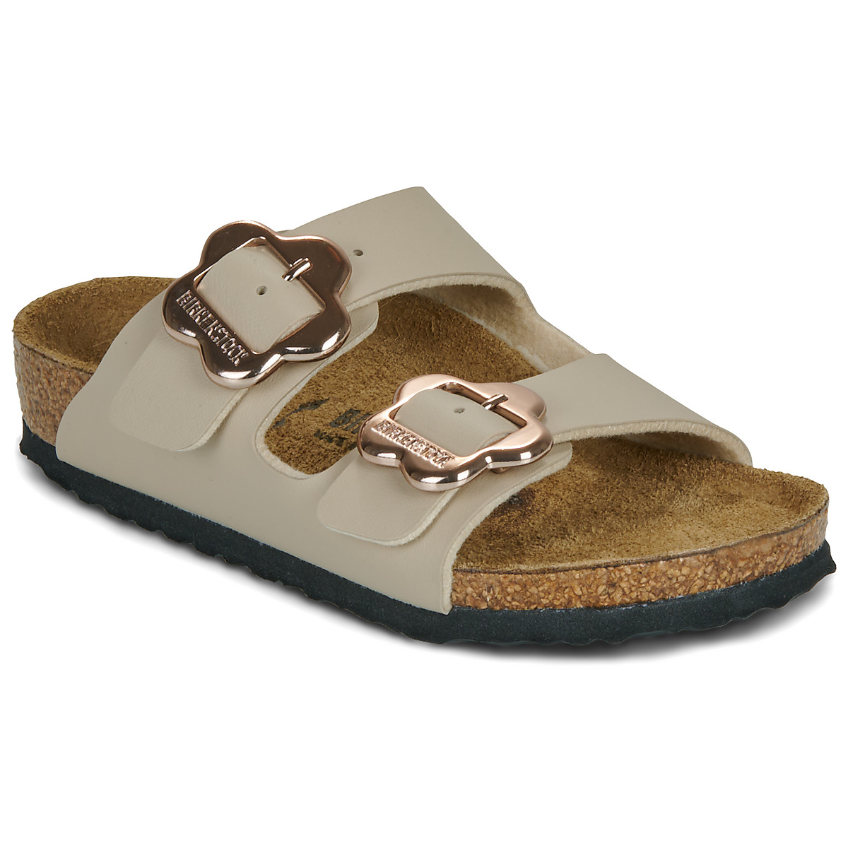 BIRKENSTOCK - Arizona Kids Flower Buckle - White / Beige