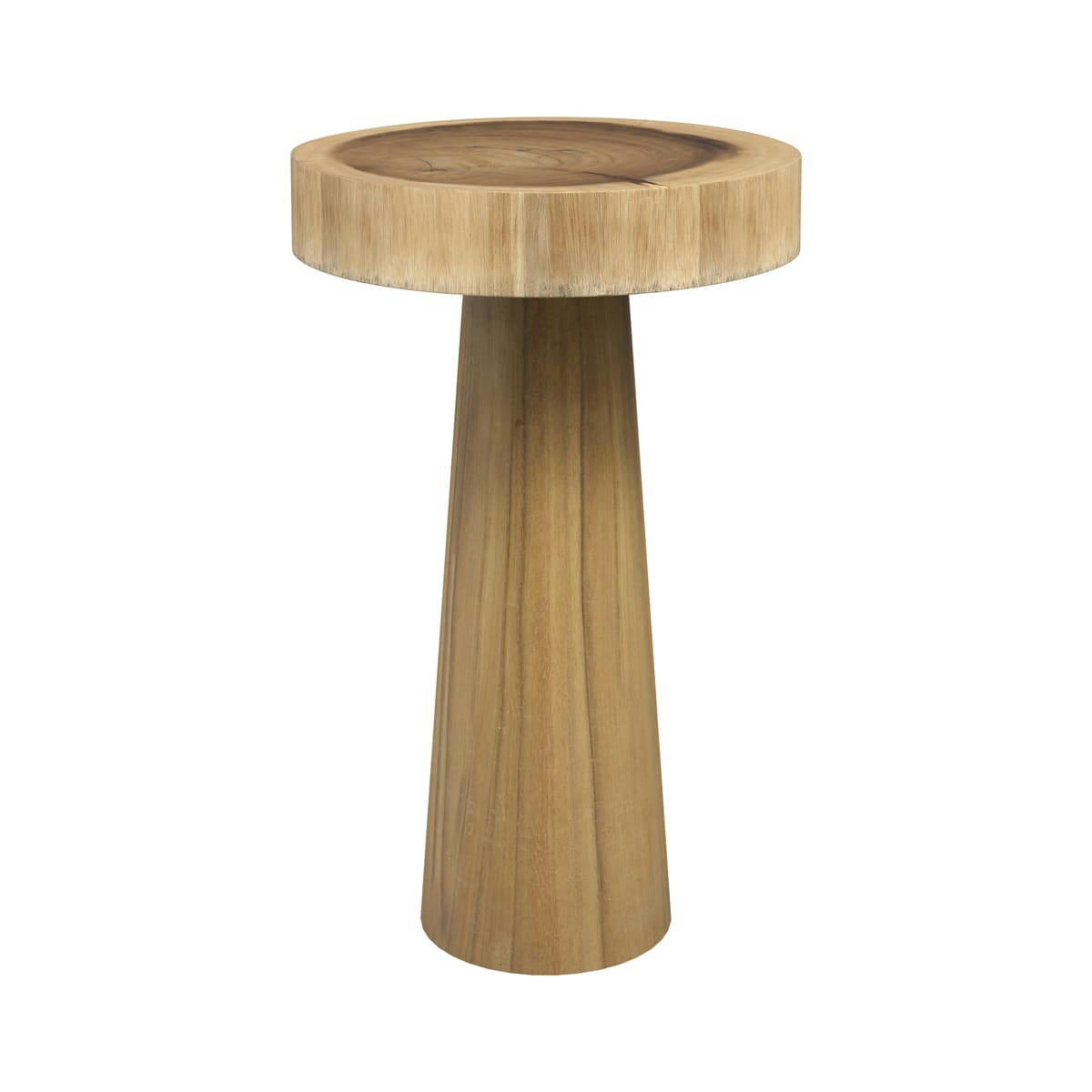 JANAH - Table d'appoint ronde en bois de suar D35 cm
