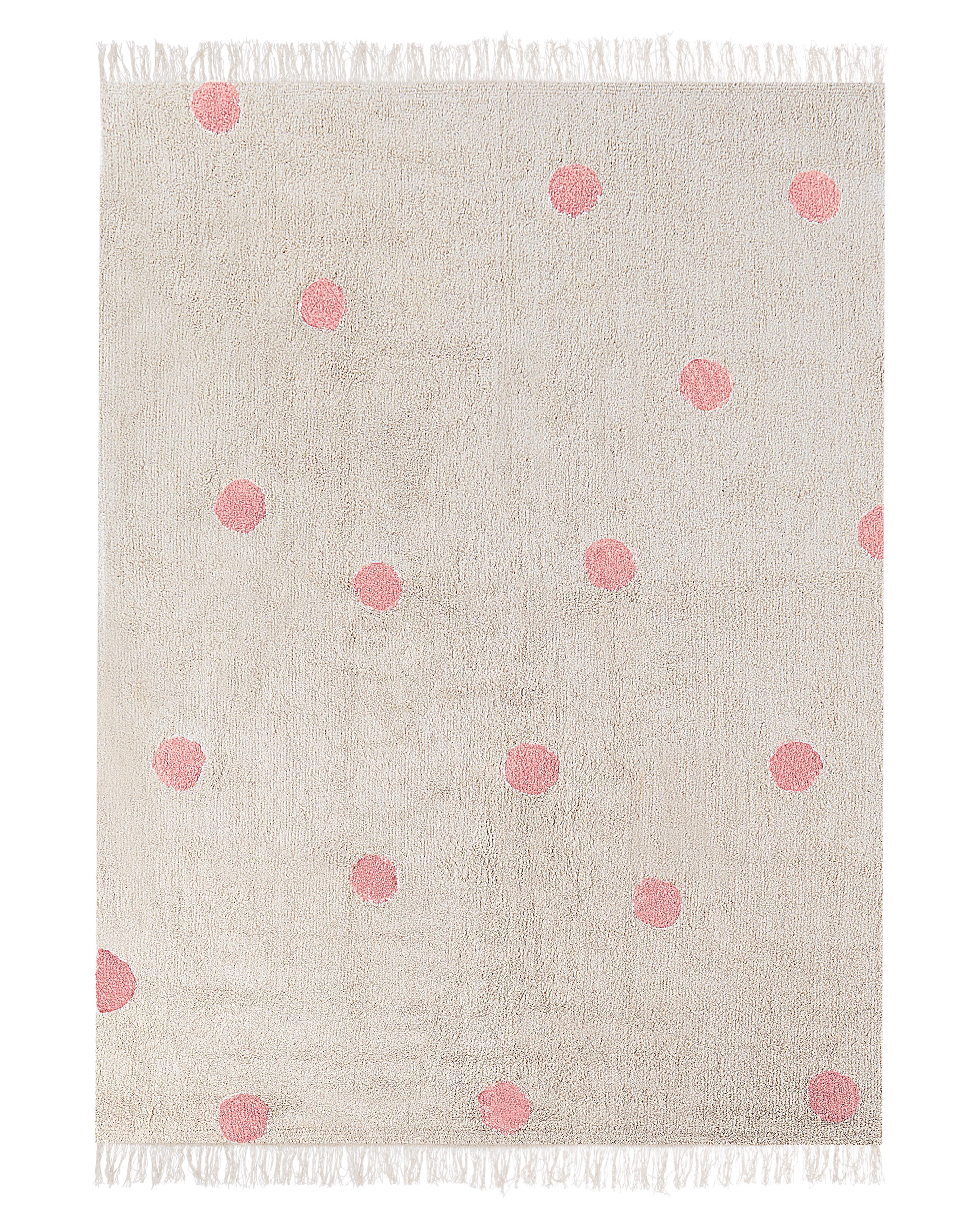 Kids Rug DARDERE Pink 140 x 200 cm Cotton