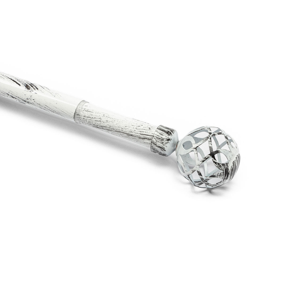 Kit varão extensível branco e preto 210-380cm