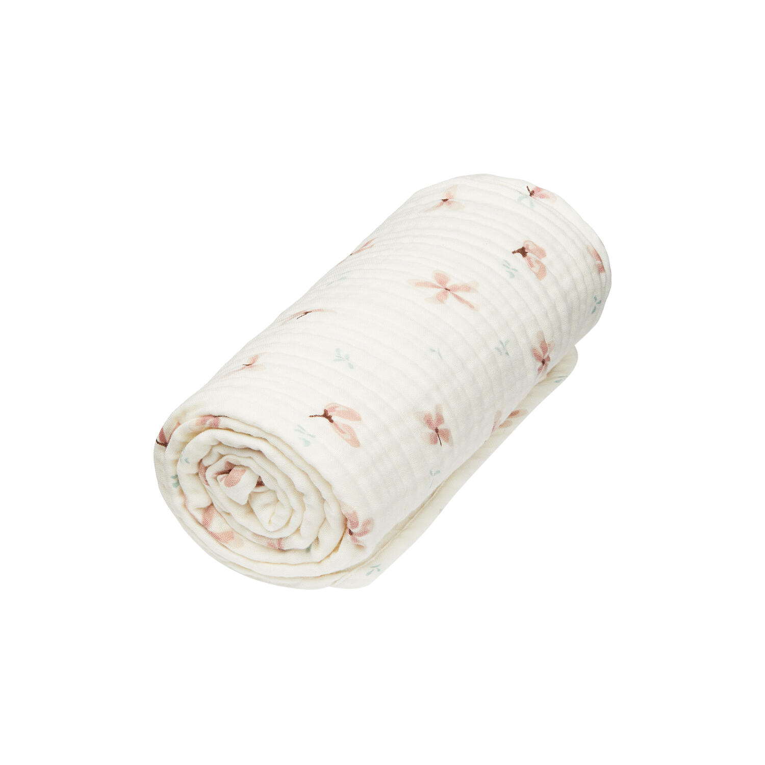 Muslin babyt&aelig;ppe, windflower creme