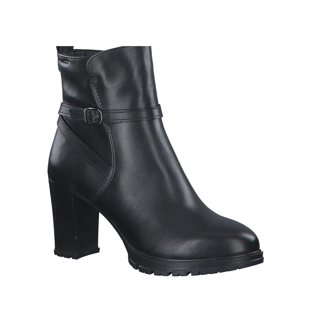Bottines à talon, cuir