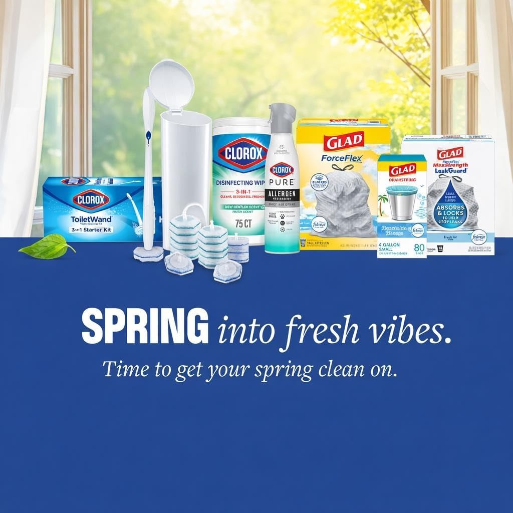 Clorox ToiletWand Toilet Cleaning Kit, ToiletWand, Caddy and 6 Refills, Pack of 6 (Pack May Vary)