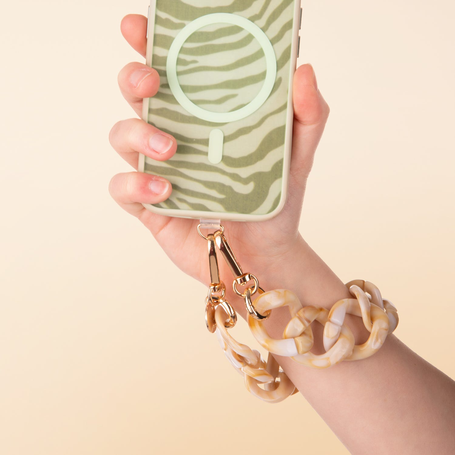 Bracciale porta smartphone beige 30 cm Fashionally